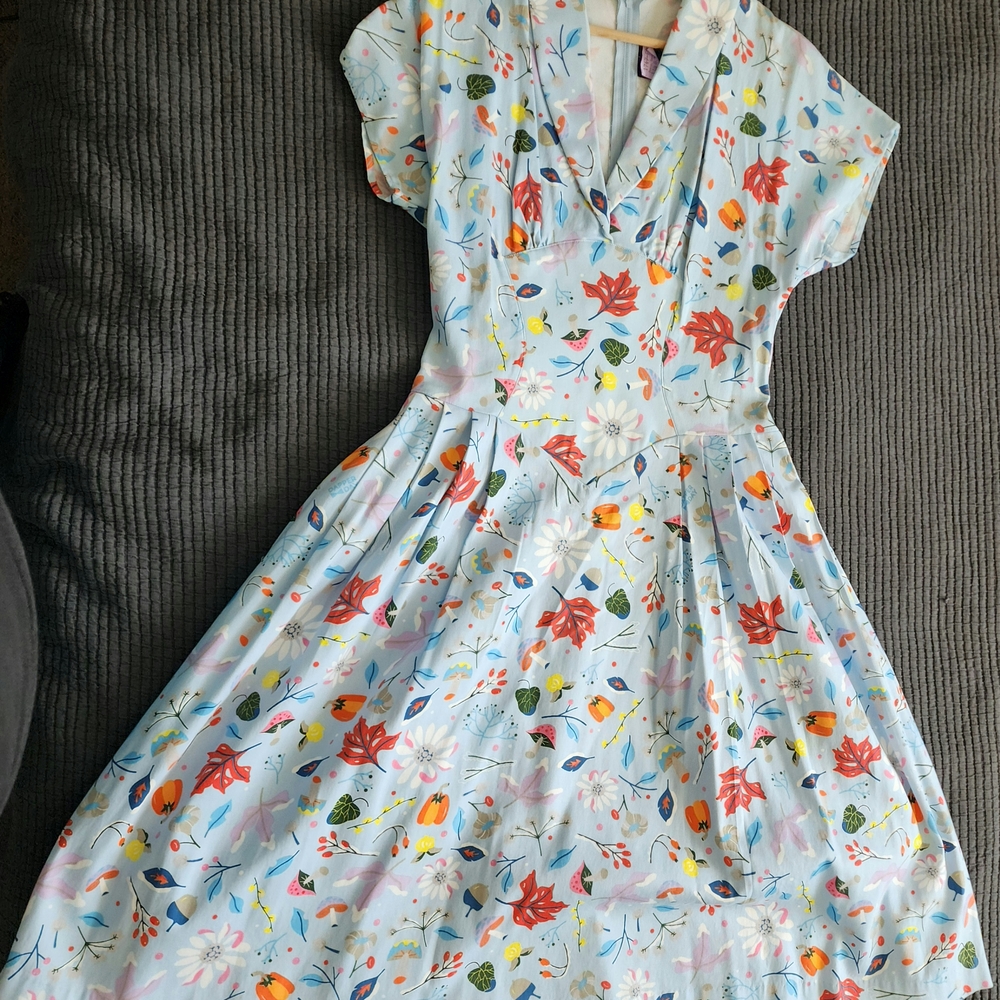 Pinup Couture Floral Midi Dress - Multicolor